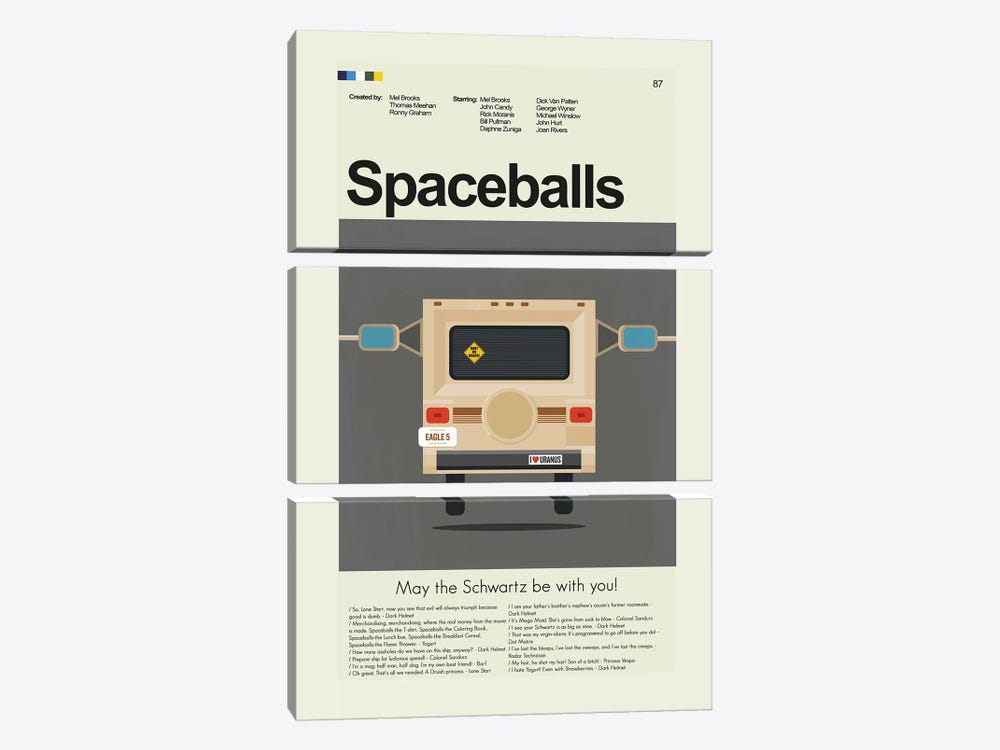 Spaceballs by Prints and Giggles by Erin Hagerman 3-piece Art Print