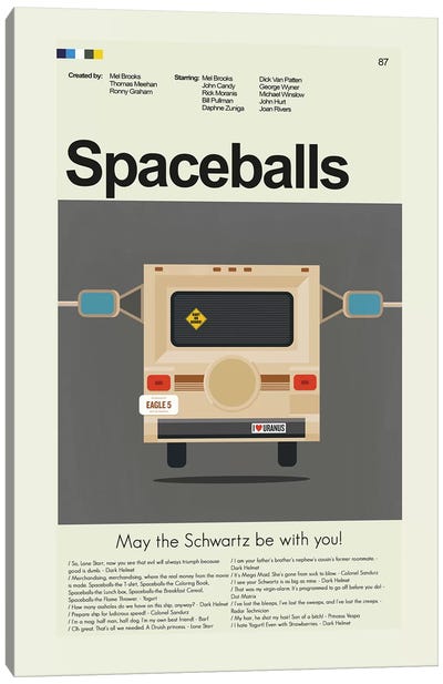 Spaceballs Canvas Art Print - Science Fiction Movie Art