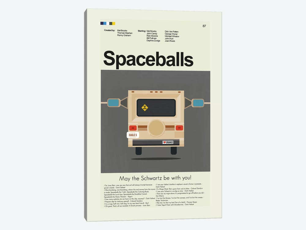 Spaceballs by Prints and Giggles by Erin Hagerman 1-piece Art Print