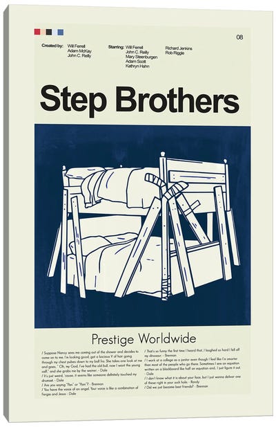 Step Brothers Canvas Art Print - Comedy Movie Art