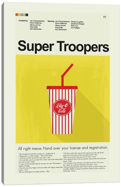 Super Troopers Canvas Art Print - Prints And Giggles by Erin Hagerman