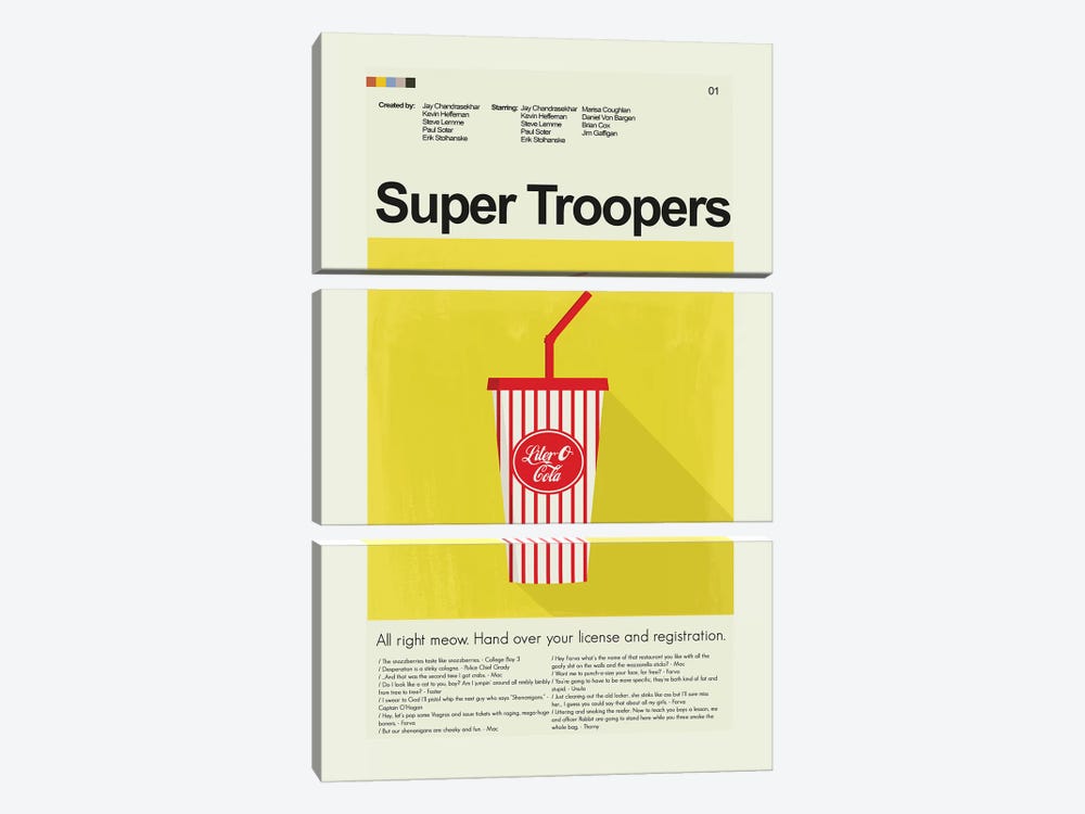 Super Troopers by Prints and Giggles by Erin Hagerman 3-piece Canvas Artwork