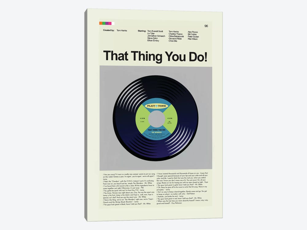 That Thing You Do by Prints and Giggles by Erin Hagerman 1-piece Canvas Art Print