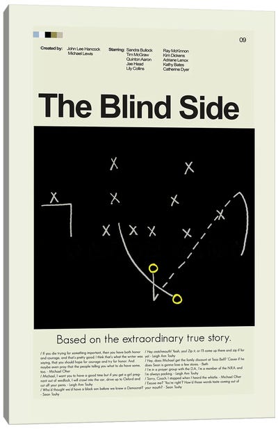 The Blind Side Canvas Art Print - Sports Film Art