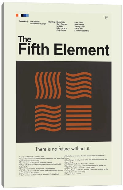 The Fifth Element Canvas Art Print - Action & Adventure Movie Art