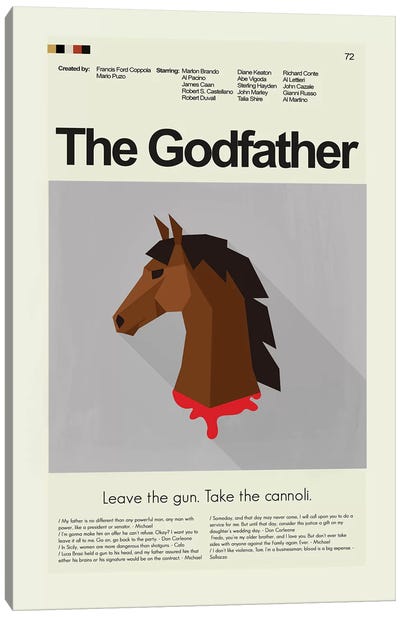 The Godfather Canvas Art Print - Prints And Giggles by Erin Hagerman
