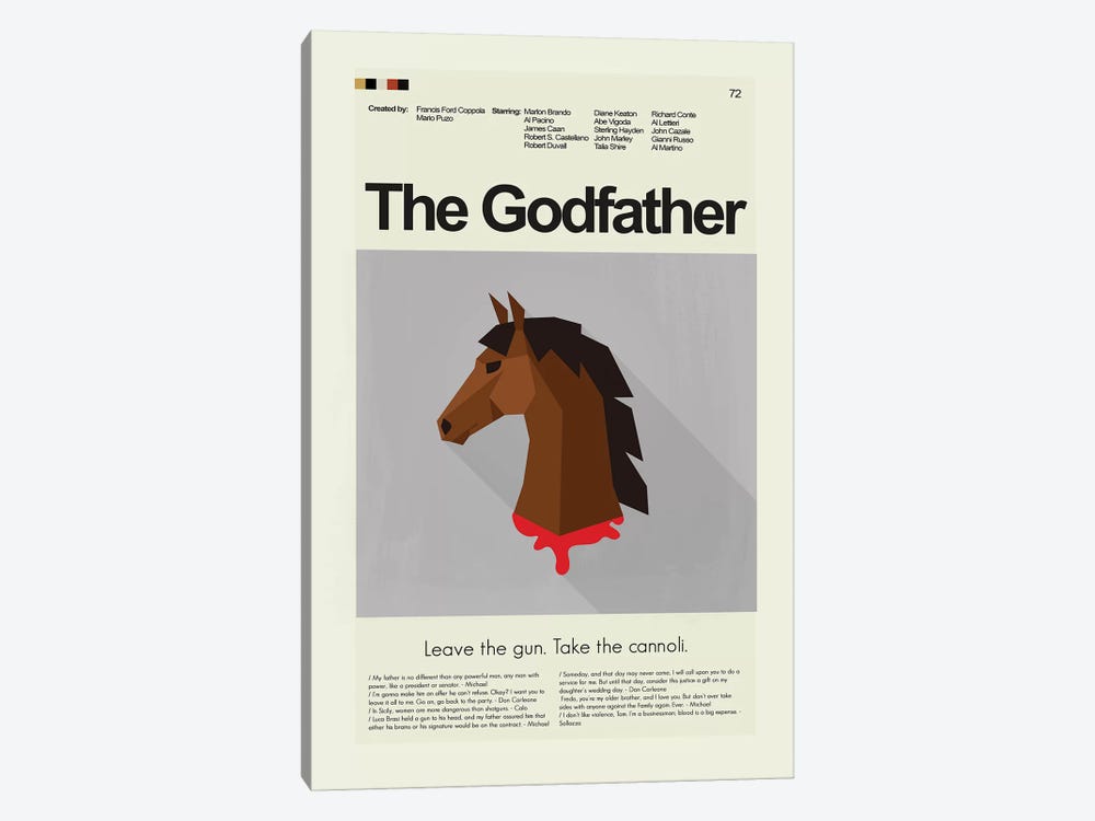 The Godfather by Prints and Giggles by Erin Hagerman 1-piece Canvas Print