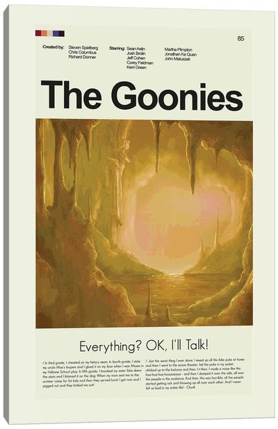 The Goonies Canvas Art Print - Eighties Nostalgia Art