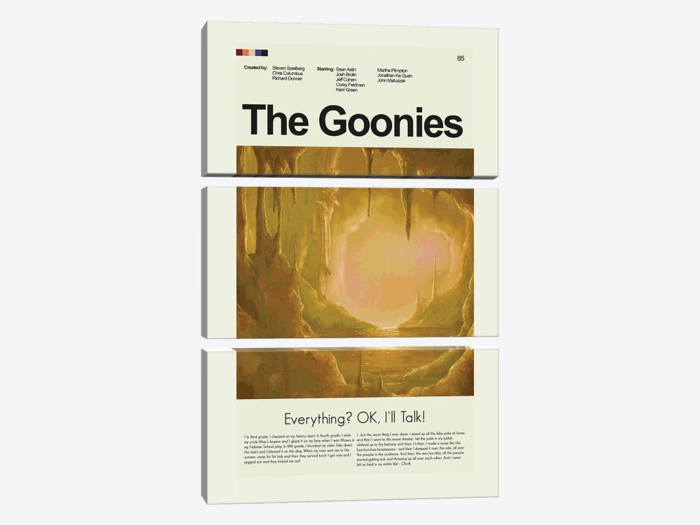 The Goonies by Prints and Giggles by Erin Hagerman 3-piece Canvas Art