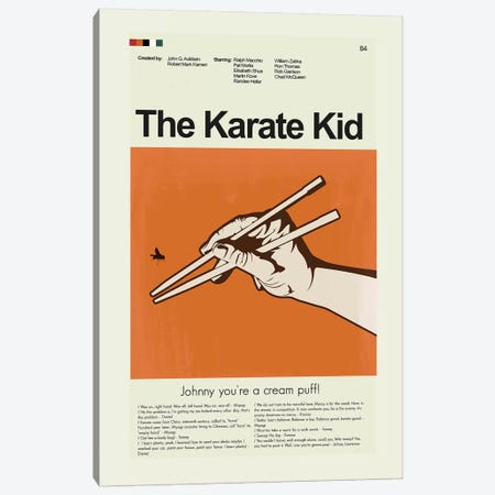 The Karate Kid Canvas Print #PAG98} by Prints and Giggles by Erin Hagerman Canvas Art