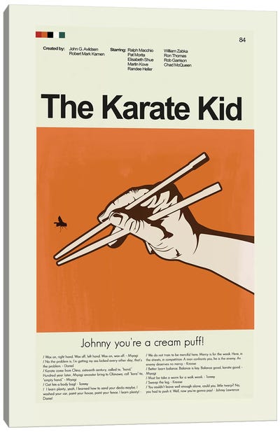 The Karate Kid Canvas Art Print - Prints And Giggles by Erin Hagerman