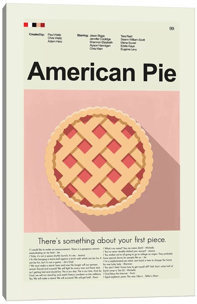 American Pie Canvas Art Print - Prints And Giggles by Erin Hagerman