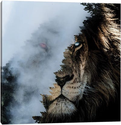 Monster Lion Canvas Art Print - Paul Haag