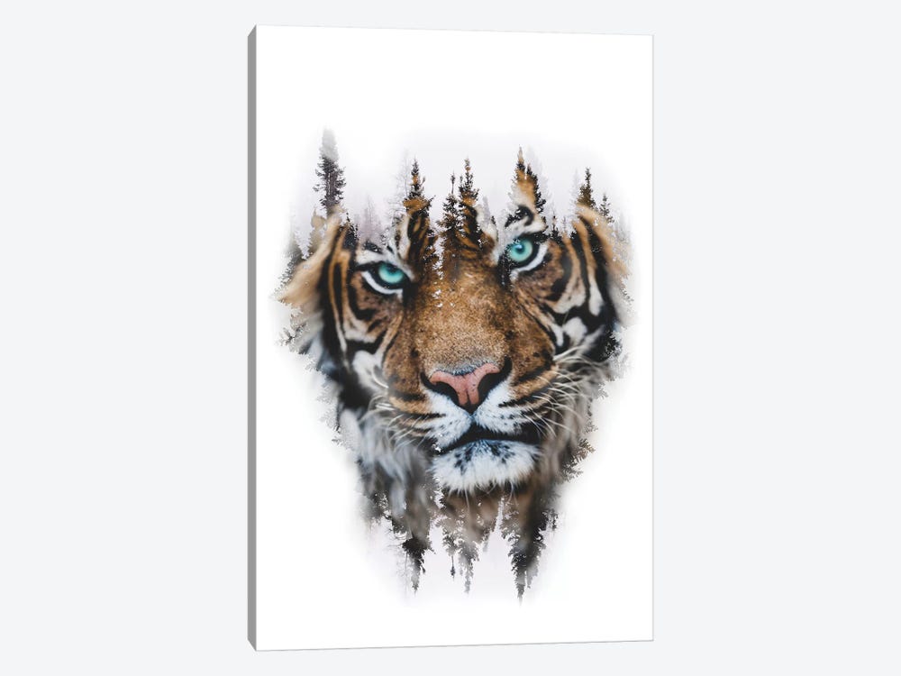 Whiteout Tiger 1-piece Canvas Art Print