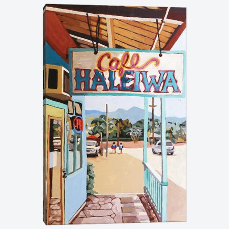 Cafe Haleiwa Canvas Print #PAK10} by Melinda Patrick Canvas Wall Art