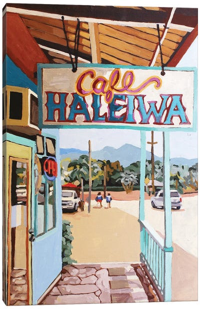 Cafe Haleiwa Canvas Art Print - Melinda Patrick