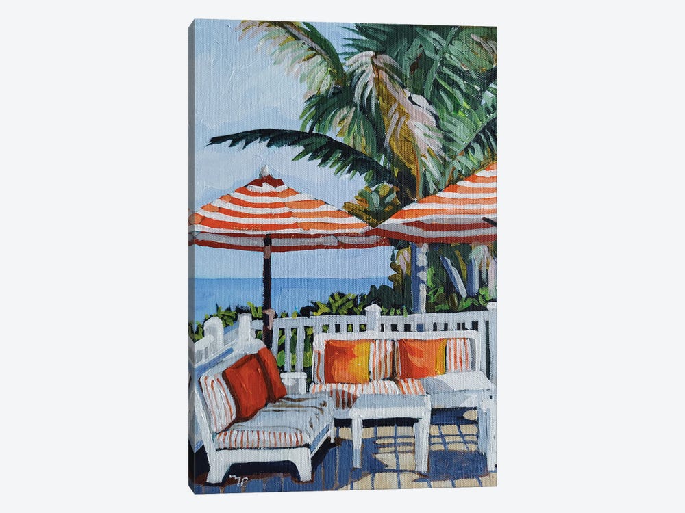 Deck Umbrellas by Melinda Patrick 1-piece Canvas Print