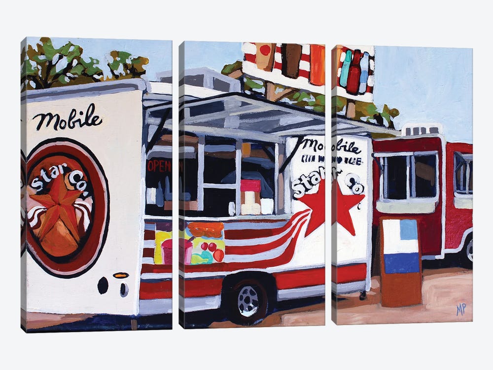 Texas Lunch by Melinda Patrick 3-piece Canvas Art Print