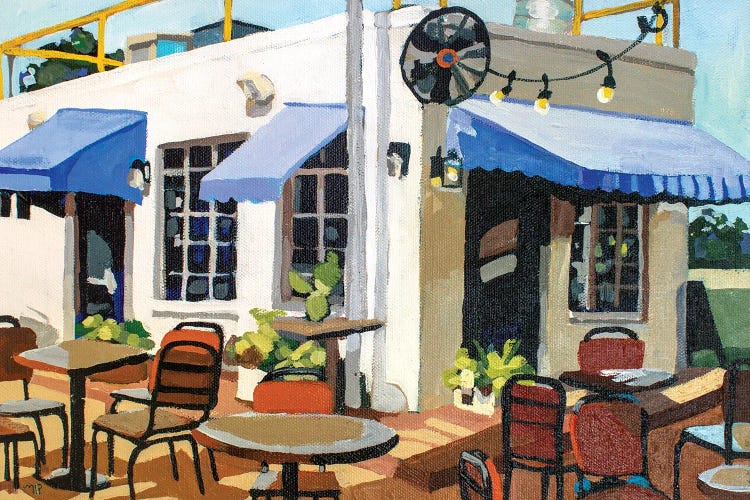 Blue Cafe by Melinda Patrick wall art