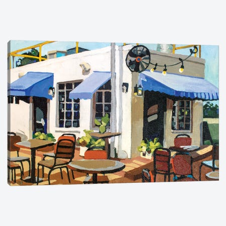 Blue Cafe Canvas Print #PAK19} by Melinda Patrick Canvas Artwork