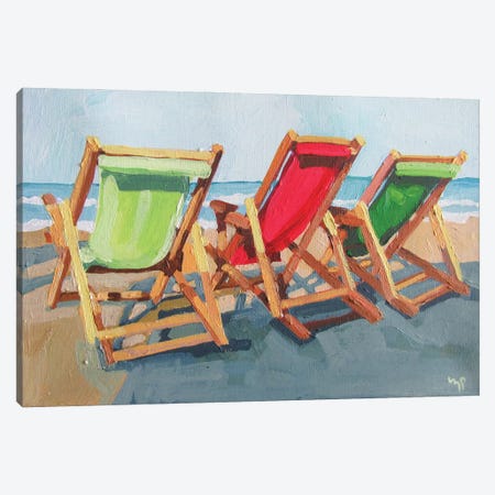 Sunset Beach Canvas Print #PAK23} by Melinda Patrick Art Print