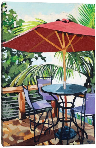 Beach Table Canvas Art Print - Melinda Patrick
