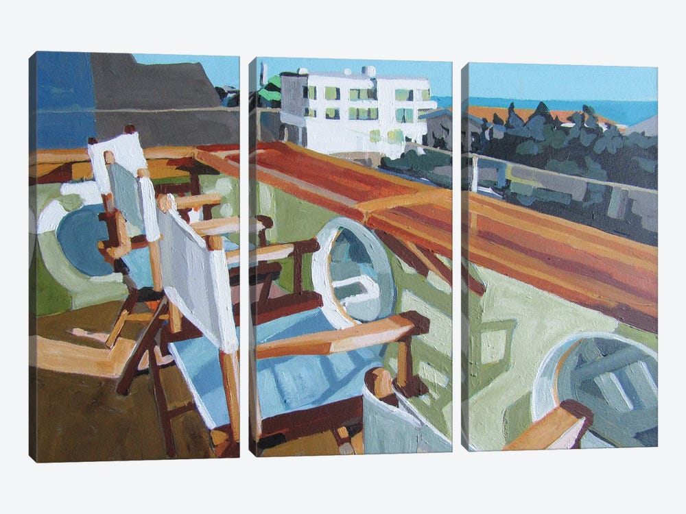 Roof View by Melinda Patrick 3-piece Canvas Print