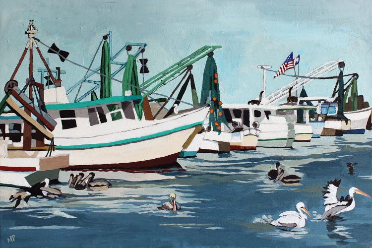 Pelican Party by Melinda Patrick wall art