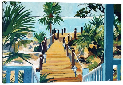 Beach Path Canvas Art Print - Melinda Patrick