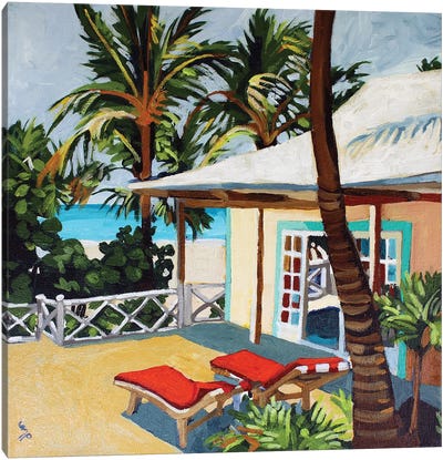 Beach Cabin Canvas Art Print - Cabins