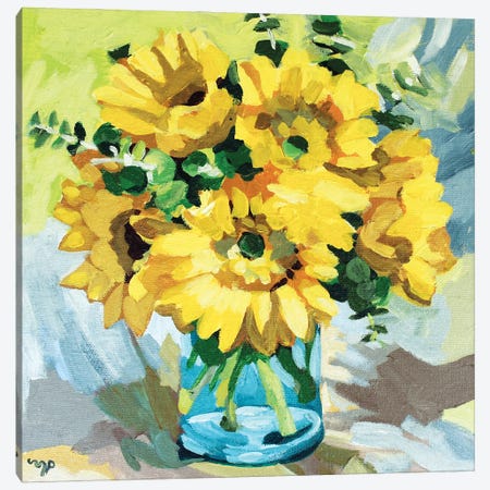 Blue Vase Canvas Print #PAK51} by Melinda Patrick Canvas Artwork