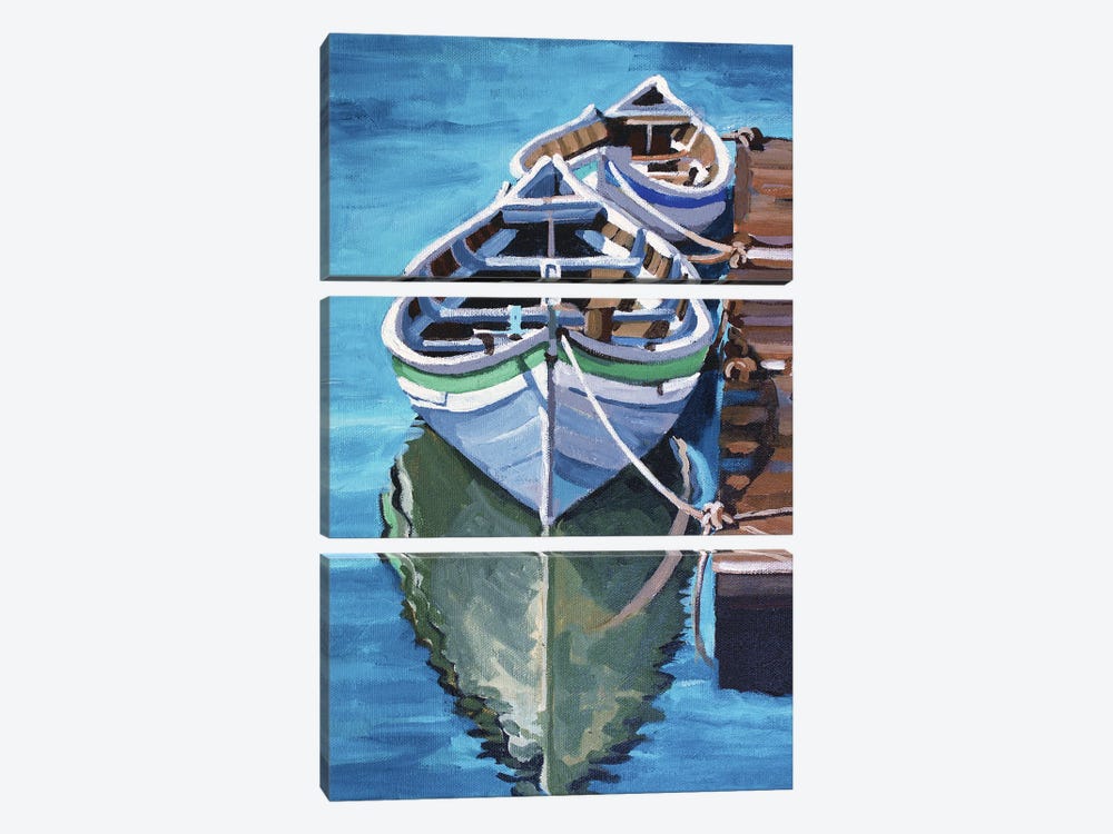 Moored Boats by Melinda Patrick 3-piece Canvas Print