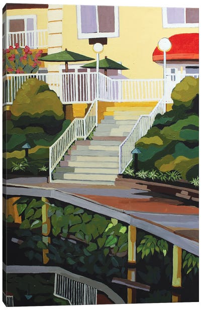Under the Boardwalk Canvas Art Print - Stairs & Staircases