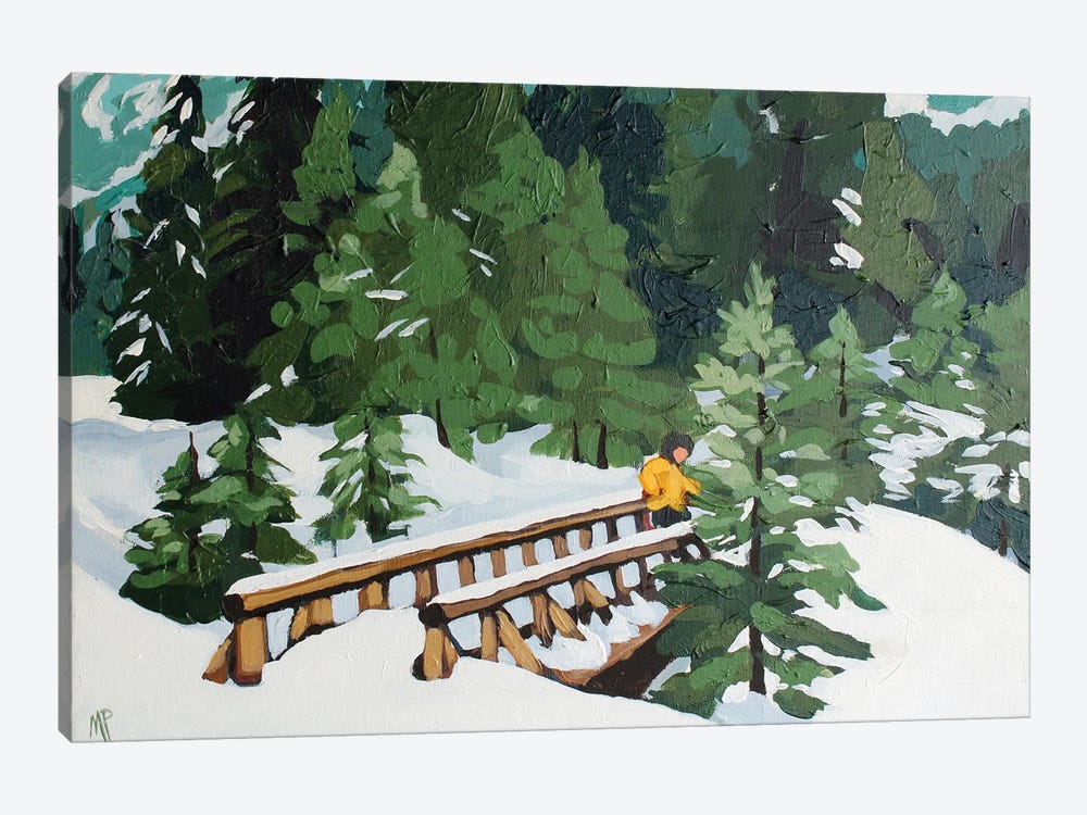 Snowy Bridge by Melinda Patrick 1-piece Canvas Wall Art