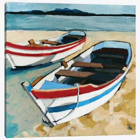 Beached Boats Canvas Print #PAK65} by Melinda Patrick Canvas Wall Art
