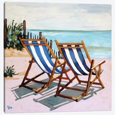 Sling Chairs Canvas Print #PAK68} by Melinda Patrick Canvas Print