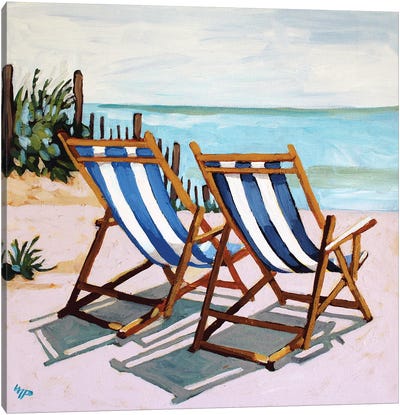 Sling Chairs Canvas Art Print - Melinda Patrick