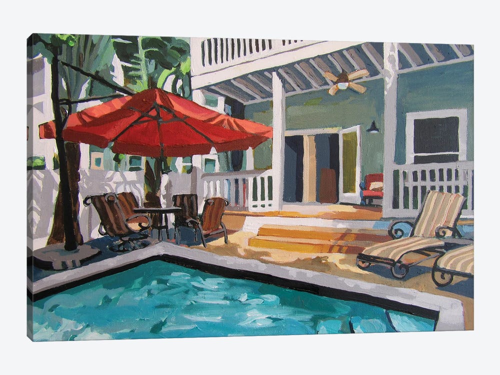 Poolside by Melinda Patrick 1-piece Canvas Art Print
