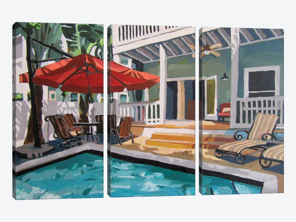 Poolside by Melinda Patrick 3-piece Art Print