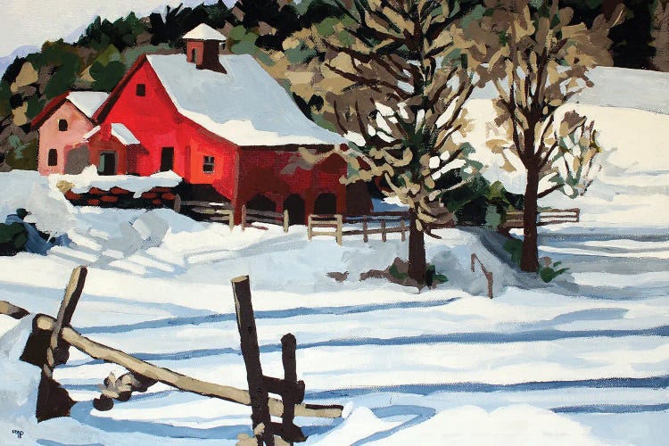 Red Barn by Melinda Patrick wall art