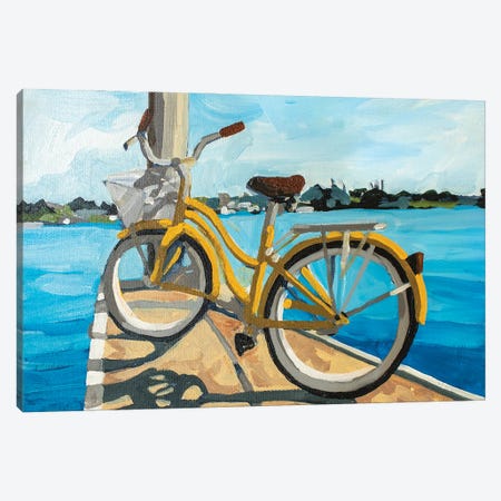 Bike On The Edge Canvas Print #PAK8} by Melinda Patrick Canvas Art