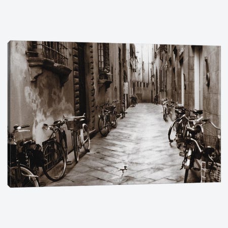 Lucca Bikes Canvas Print #PAL8} by Janel Pahl Canvas Art Print