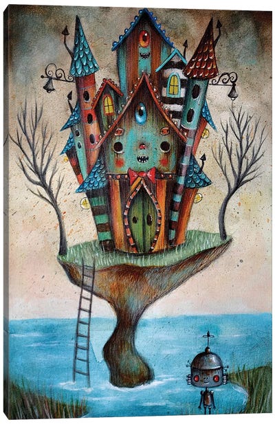 Monster House Canvas Art Print - Paolo Petrangeli