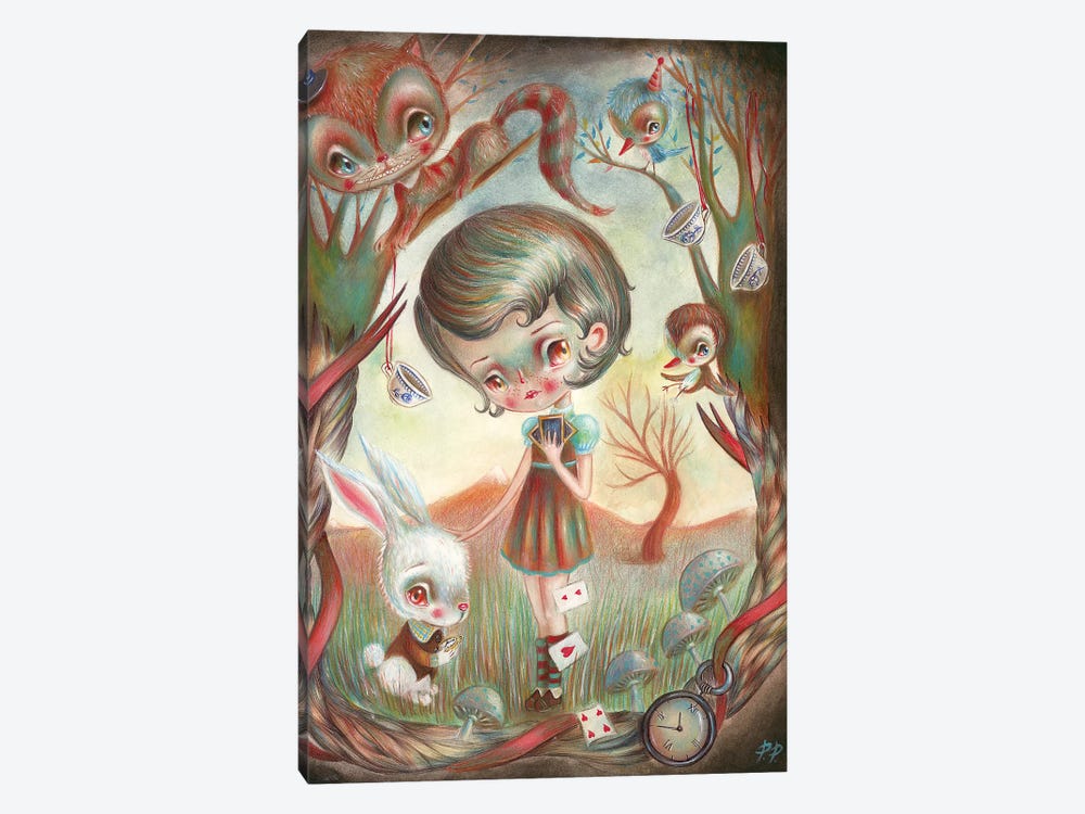 Alice In The Wonderland by Paolo Petrangeli 1-piece Canvas Art Print