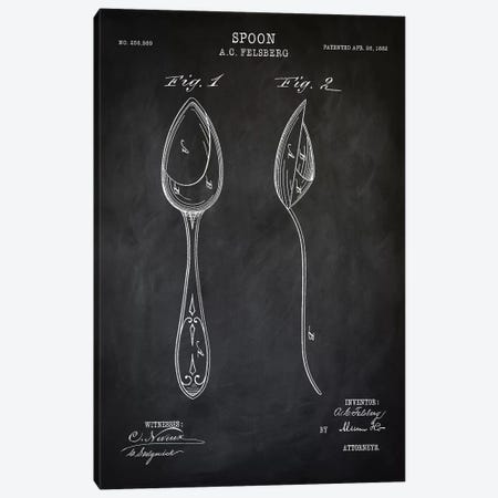 Spoon Canvas Print #PAT118} by PatentPrintStore Canvas Wall Art