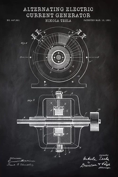 Tesla Alternating Electric Current Generator, Black