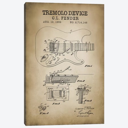 Tremolo Device Canvas Print #PAT136} by PatentPrintStore Canvas Art Print