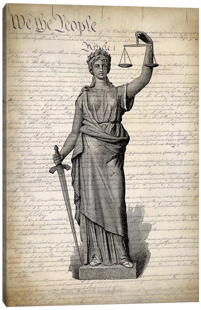 U.S. Constitution Canvas Art Print - Historical Art