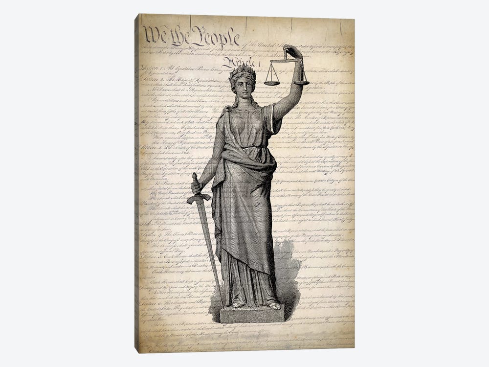 U.S. Constitution by PatentPrintStore 1-piece Canvas Print