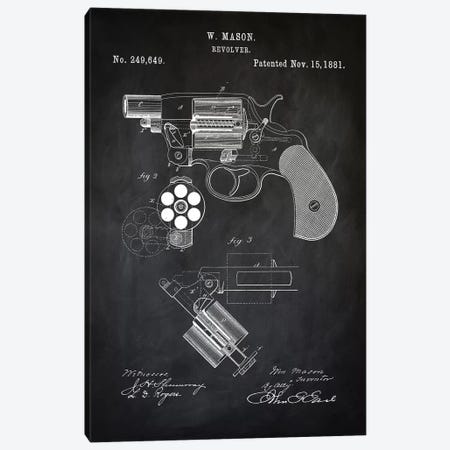 W. Mason Revolver II Canvas Print #PAT141} by PatentPrintStore Art Print